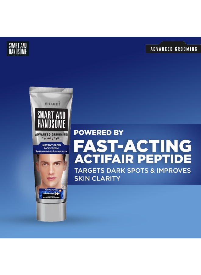 emami Men Instant Glow Face Cream | With Actifair Peptide | Instantly Brightens, Controls Oil & Delivers Shine Free Radiance | Fast-Absorbing Formula | For Normal to Oily Skin - Image 2